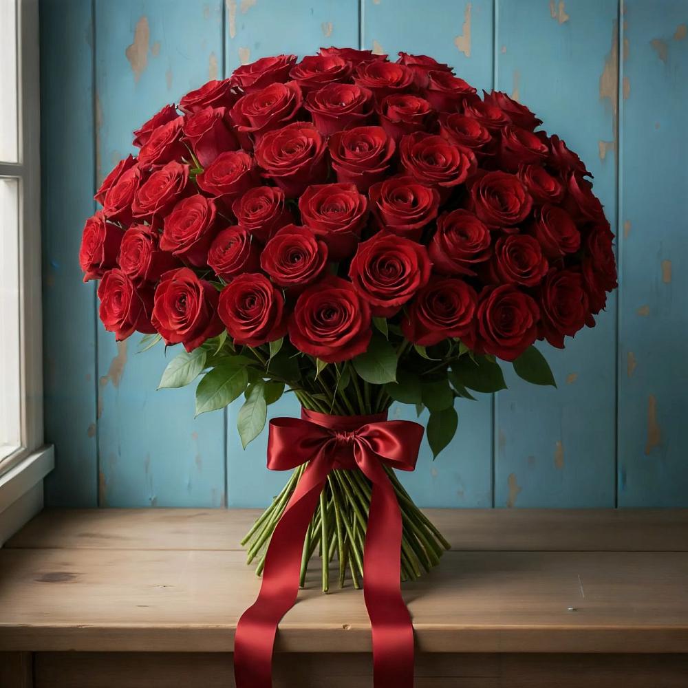 Букет Красные розы Блэк Меджик в Поселке имени Свердлова