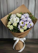 Букет цветов из:  Хризантемы и Розы #REPLACE_PRED# Поселке имени Свердлова