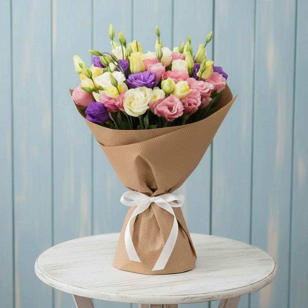 Букет цветов из: Лизиантусы в Поселке имени Свердлова