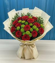 Букет цветов из:  Розы и Хризантемы в Поселке имени Свердлова