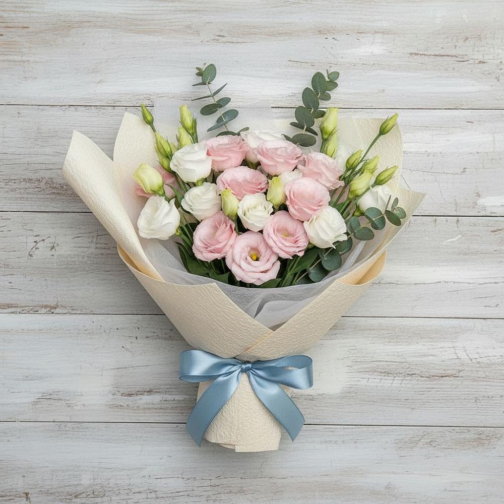 Букет цветов из: Лизиантусы в Поселке имени Свердлова